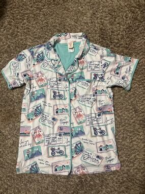 Munki Munki Postcard Pajama Top L